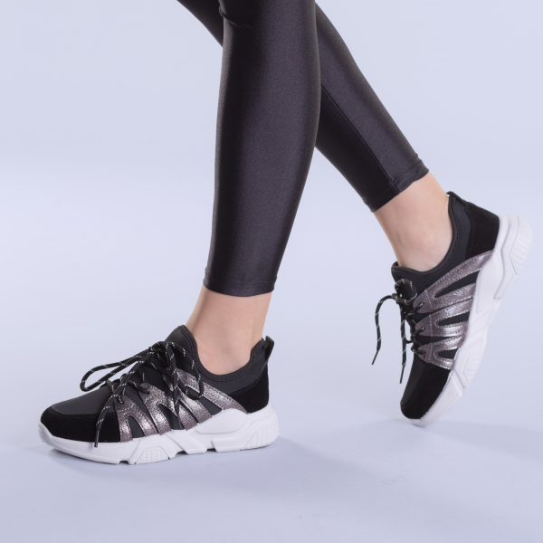 Γυναικεία αθλητικά παπούτσια Vanesa μαύρα - Kalapod.gr